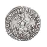 Rare Crusader Kingdom of Cyprus silver 1 gros coin, Janus (1398-1432), 26mm diameter, 4.1gm -