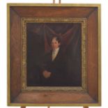 English Provincial School (19th century) - Portrait of a gentleman, seated three quarter length