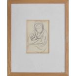 Attributed to Ronald Ossory Dunlop RA (19th/20th century) - mother and child, pencil study, a