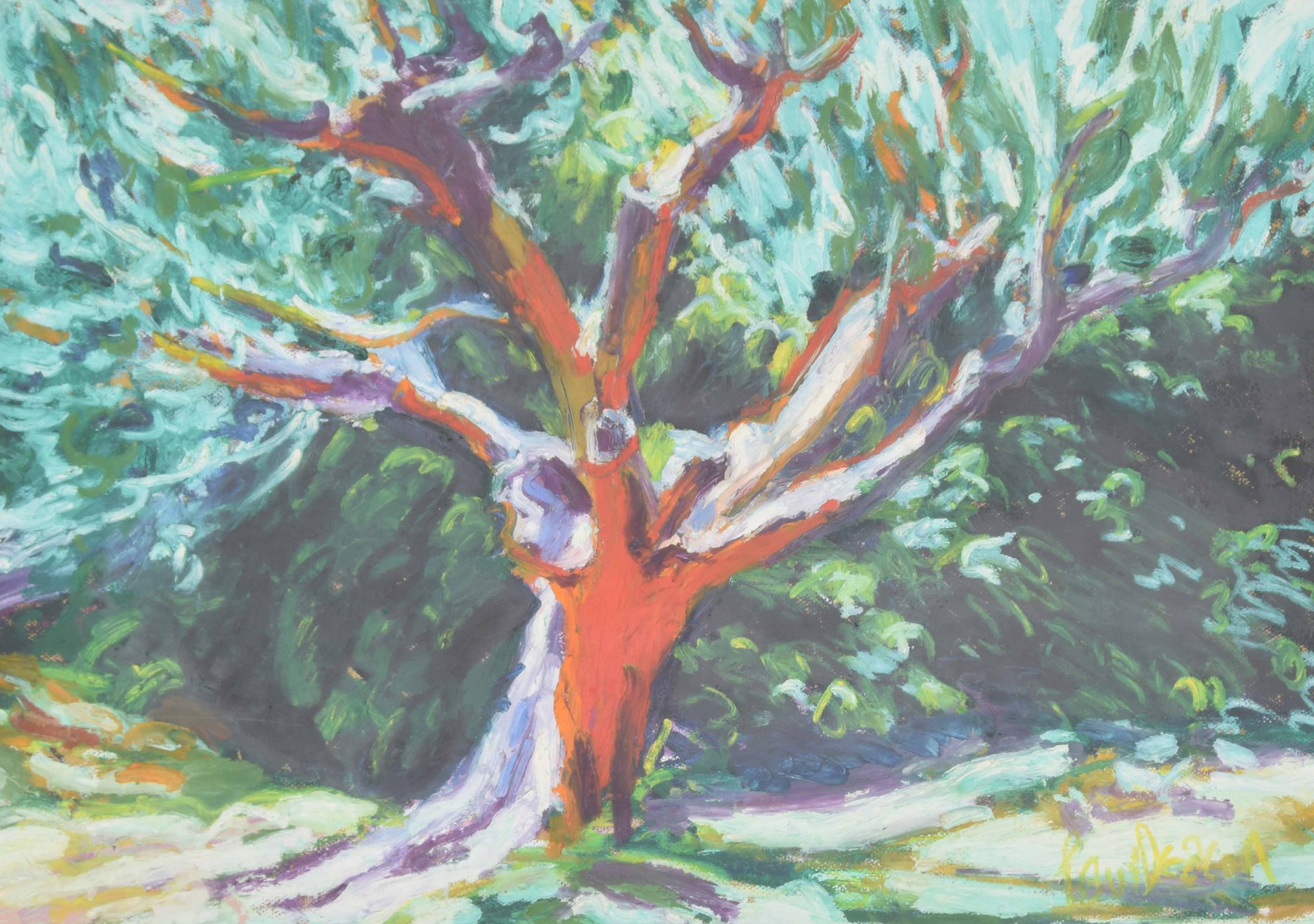 Paul Deacon (b.1953) - "A grand old olive tree, Provence' 1994" signed also inscribed on the - Image 3 of 3