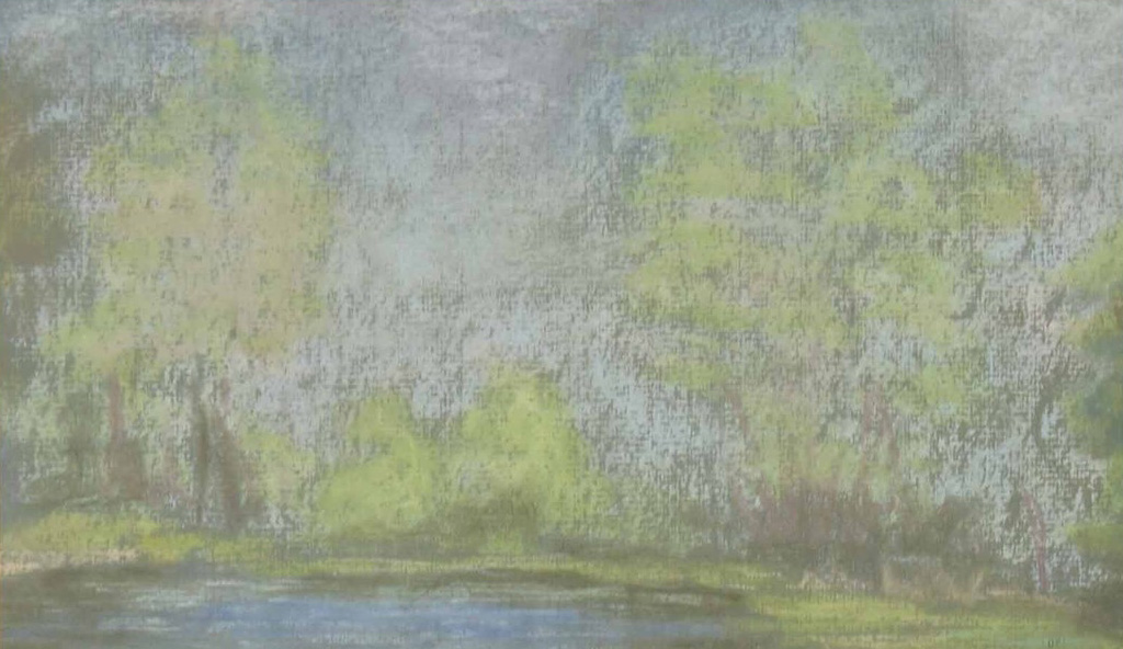 Follower of Camille Pissarro (20th century) - pond amongst woodland, inscribed with the artist's - Image 2 of 2