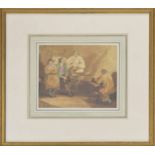 James Ward RA (1769-1859) - "Rustic figures", gentlemen in an inn, drinking, signed with the