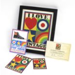 Sir Peter Blake - an limited edition tinplate sign created by Sir Peter Blake, complete with