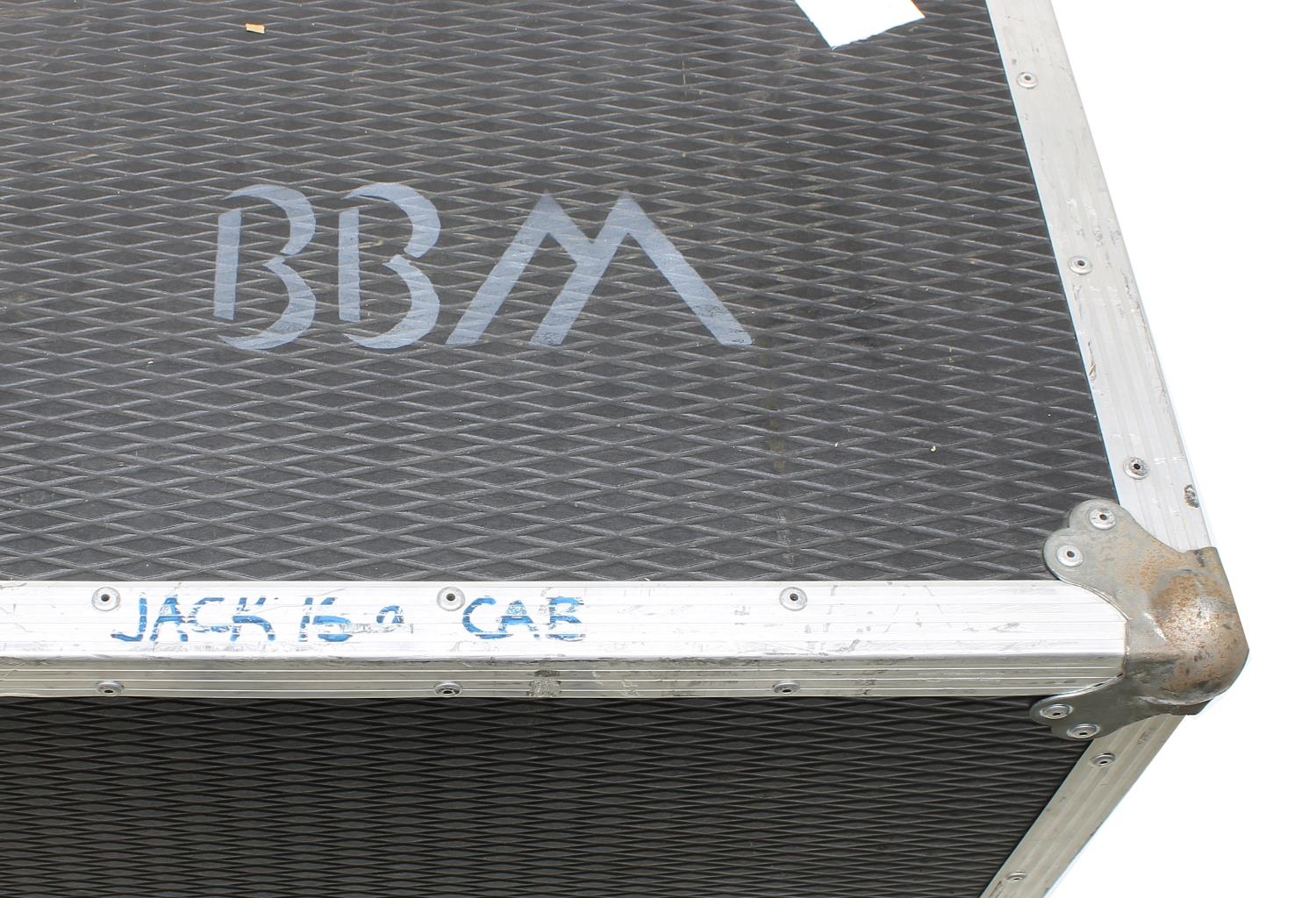 Gary Moore - large flight case on wheels bearing 'BBM' stencils and inscribed 'Jack 16 Ohm cab', 39" - Bild 4 aus 4