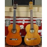 Suzuki classical guitar; together with a Valencia CG160 classical guitar (2)