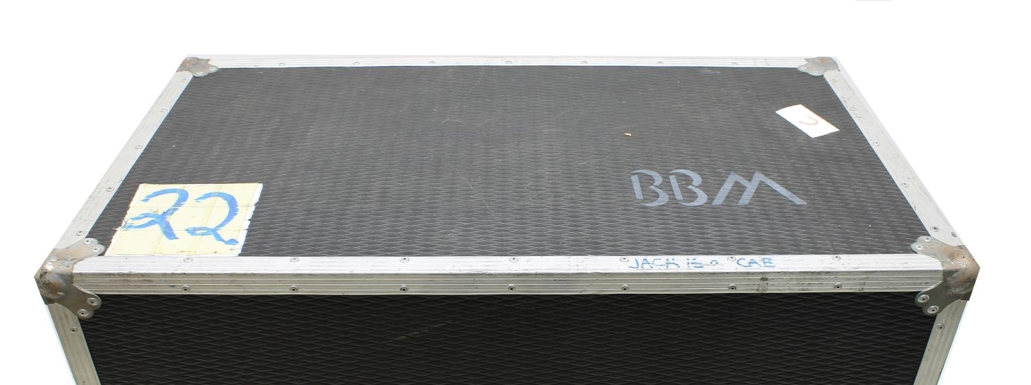 Gary Moore - large flight case on wheels bearing 'BBM' stencils and inscribed 'Jack 16 Ohm cab', 39" - Bild 3 aus 4