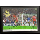 Liverpool Football Club - autographed limited edition print from the 1989 FA Cup final, showing John