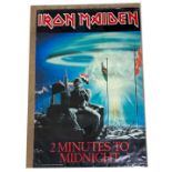 Three Iron Maiden promotional posters, one for the 'UK Intercity Express' tour, 39.5" x 26.5",