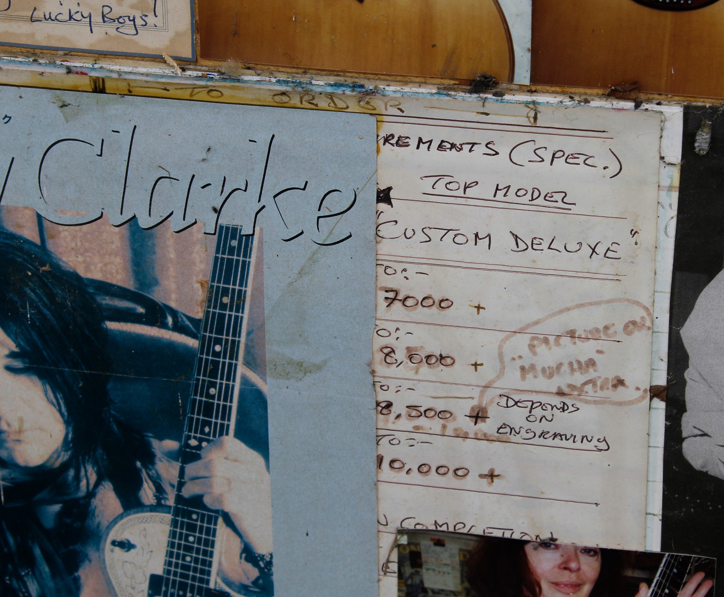 Tony Zemaitis and George Harrison - a large section of fibreboard removed from the wall of the - Image 2 of 5