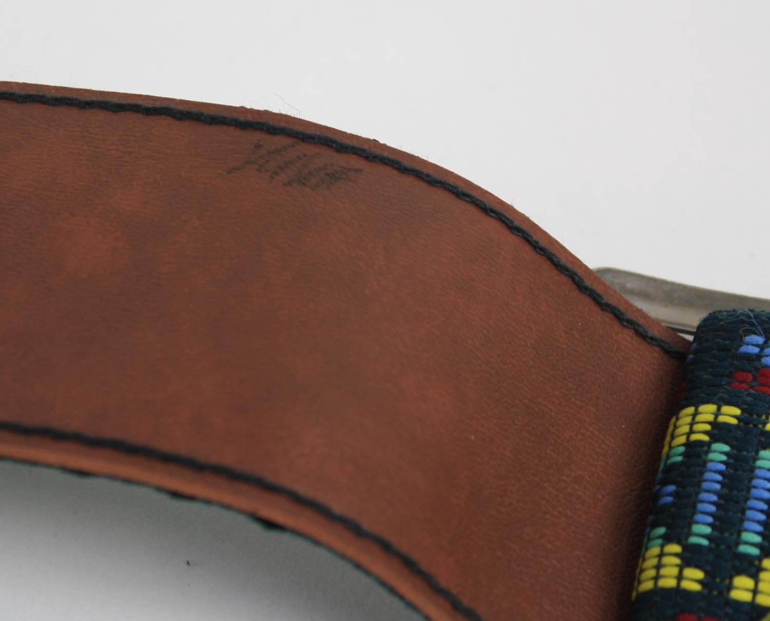 Cat Stevens - a fabric guitar strap inscribed 'Rons will not put a message here' to the leather end, - Image 2 of 2