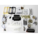 Good selection of guitar spares to include Les Paul type stop bars, posts and tailpieces, a Fender