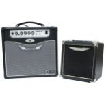 Ashdown Tour Bus 10 bass guitar practice amplifier; together with a Carlsbro Kickstart 10 guitar