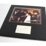 Beatles interest - a Jimmie Nicol autograph, mounted below a picture of the artist with Paul