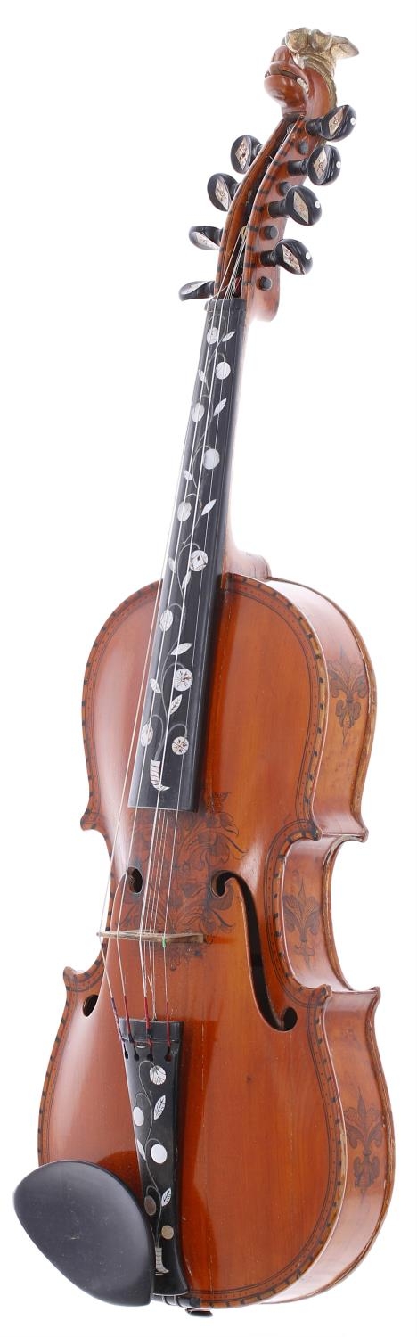 The Lord of the Rings interest - 'The Rohan Fiddle', an interesting antique Norwegian Hardanger - Image 4 of 5