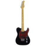 2017 G&L Tribute Series ASAT electric guitar, made in Indonesia, ser. no. 17xxxxxx2; Body: black