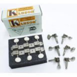 Michael Chapman - set of modern Kluson Deluxe single line strip tuners, boxed; together with a set