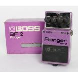 1983 Boss BF-2 Flanger guitar pedal, made in Japan, black label, boxed