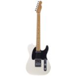 Custom build Tele type electric guitar comprising 1997 Fender USA neck, Fender Mexico Olympic