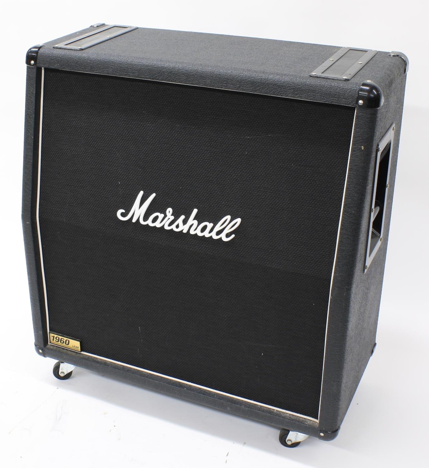 Marshall 1960A 4 x 12 guitar amplifier speaker cabinet, with dust cover