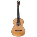 Armin Hanika Natural Lattice classical guitar, made in Germany, circa 2013; Back and sides: select