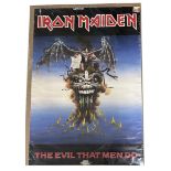 Iron Maiden - four promotional posters including 'Bring Your Daughter to the Slaughter', 39.5" x