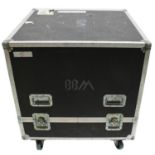 Gary Moore - large flight case on wheels bearing 'BBM' stencils, and various tape annotations, 39"