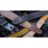 Large quantity of guitar straps including some branded examples; together with a small selection