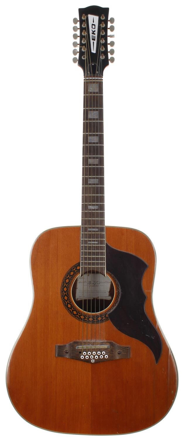 Eko Ranger XII twelve string acoustic guitar in need of some restoration; Back and sides: