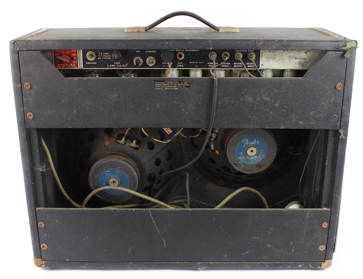 Michael Chapman - 1972 Fender Pro Reverb guitar amplifier, made in USA, chassis no. A15448, - Bild 3 aus 3