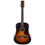 David Bowie interest - a 1960s Hagstrom Bjarton BJ-12 twelve string electro-acoustic guitar, made in