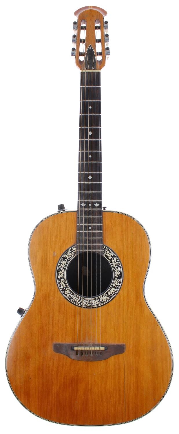 Cat Stevens - owned and stage played 1975 Ovation Folklore electro-acoustic guitar, made in USA,