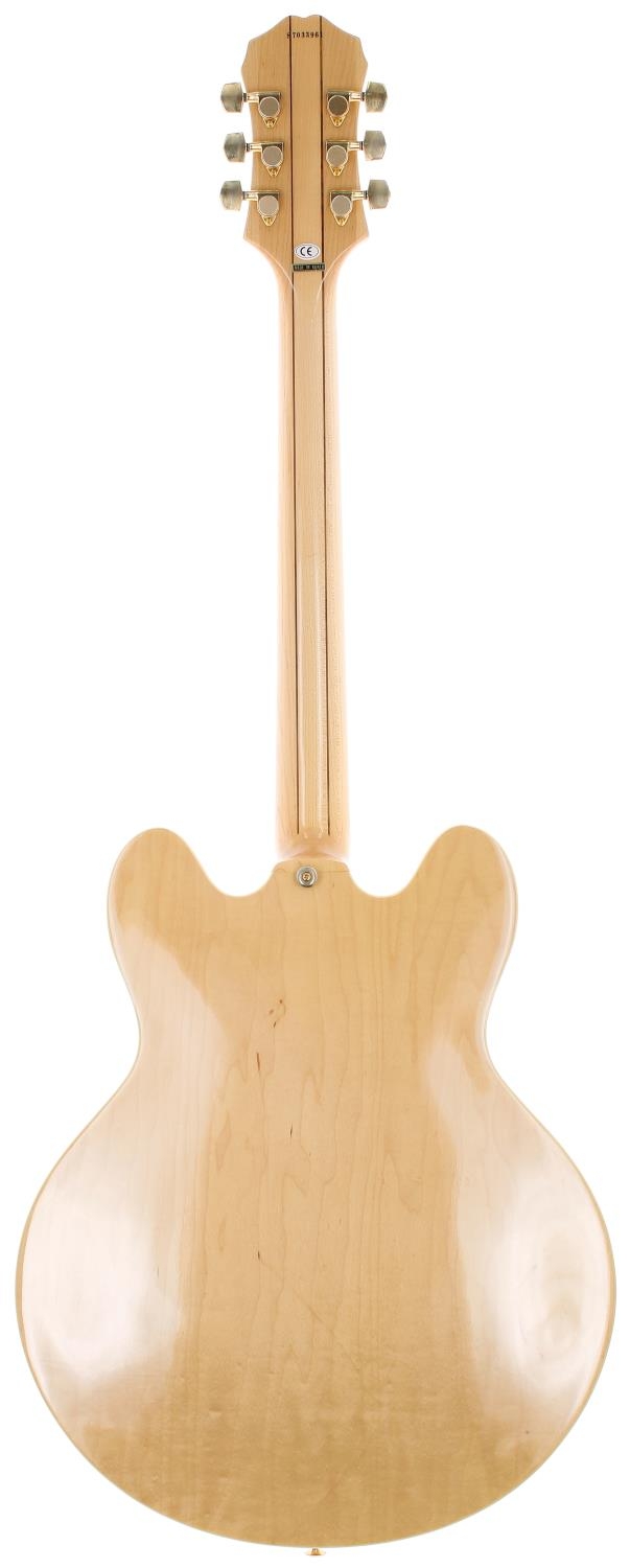 Epiphone Sheraton semi-hollow body electric guitar, made in Korea; Body: natural finish; Neck: - Bild 2 aus 3