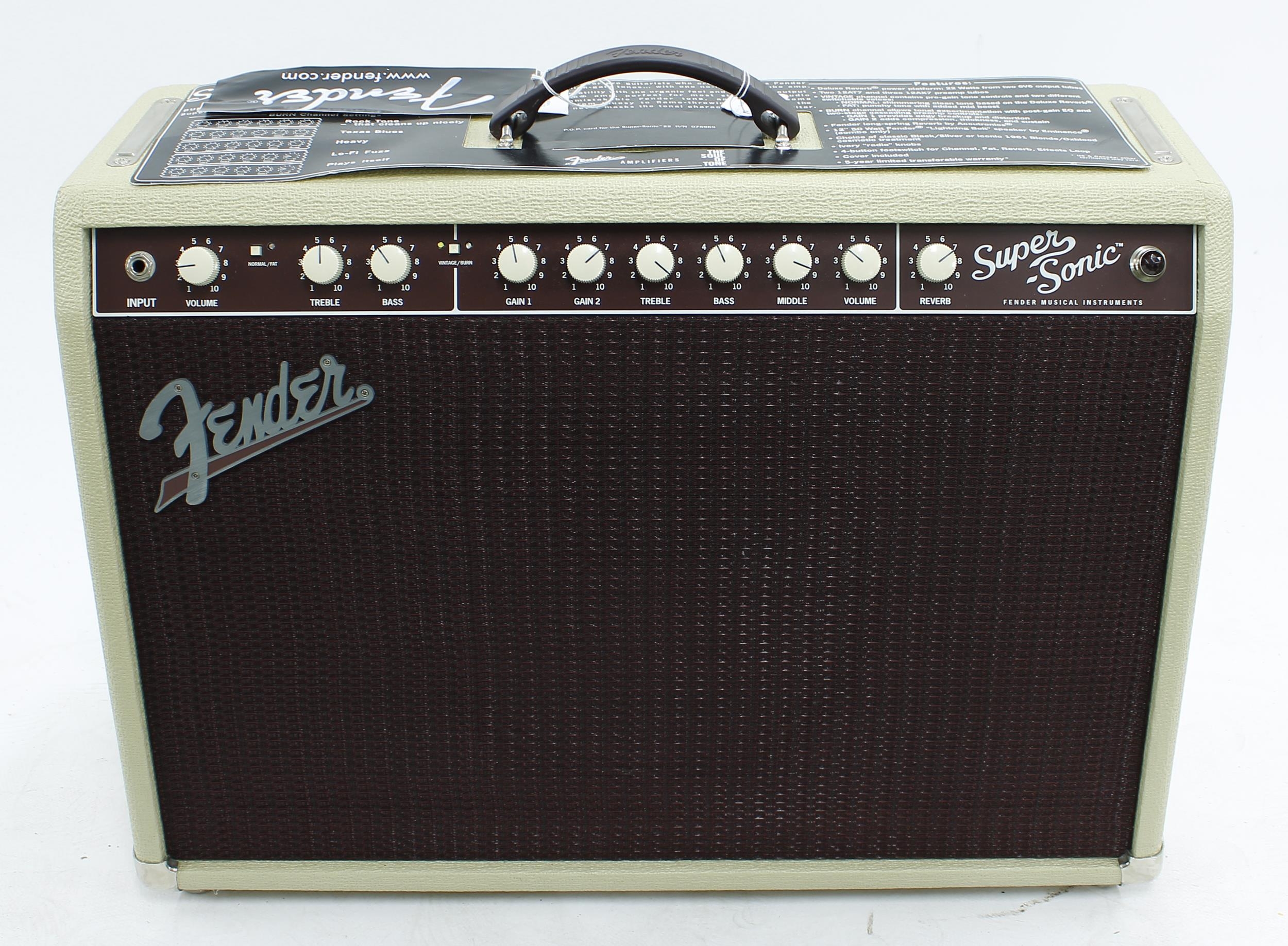 Fender Super-Sonic 22 guitar amplifier, made in USA, ser. no. CR-355875