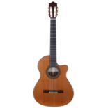 Perez CT 650 E2 thin-line electro-classical guitar, made in Spain; Back and sides: Indian