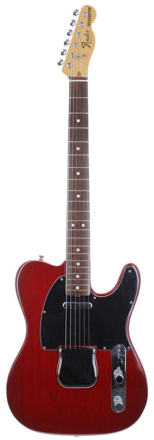 1981 Fender Telecaster electric guitar, made in USA, ser. no. S8xxxx4; Body: wine red finish, a