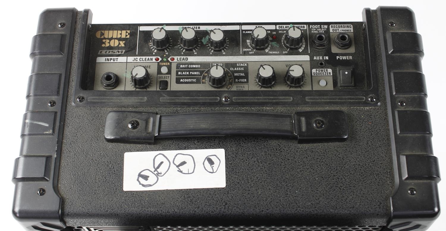 Michael Chapman - Roland Cube 30X guitar amplifier, bearing settings annotations to the control - Image 2 of 2