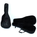 Compressed foam guitar case; together with a Stagg gig bag (2)