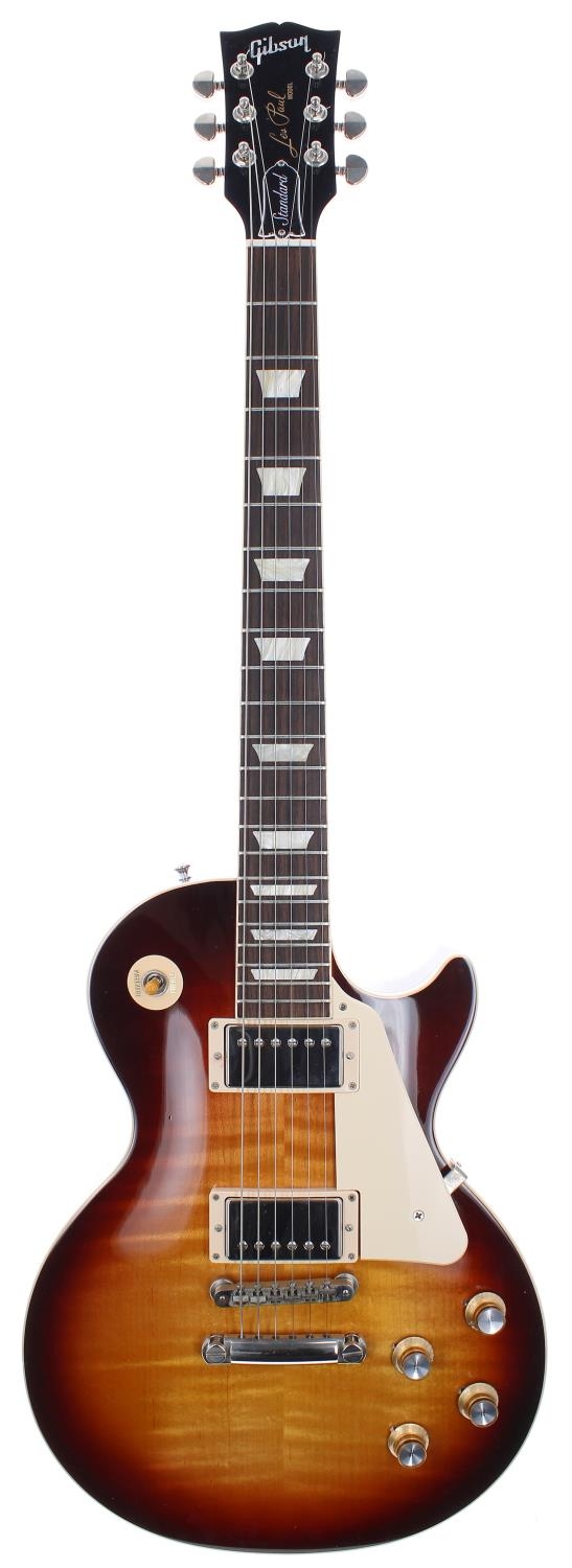 2019 Gibson Les Paul Standard electric guitar, made in USA, ser. no. 1xxxxxx6; Body: desert sunburst