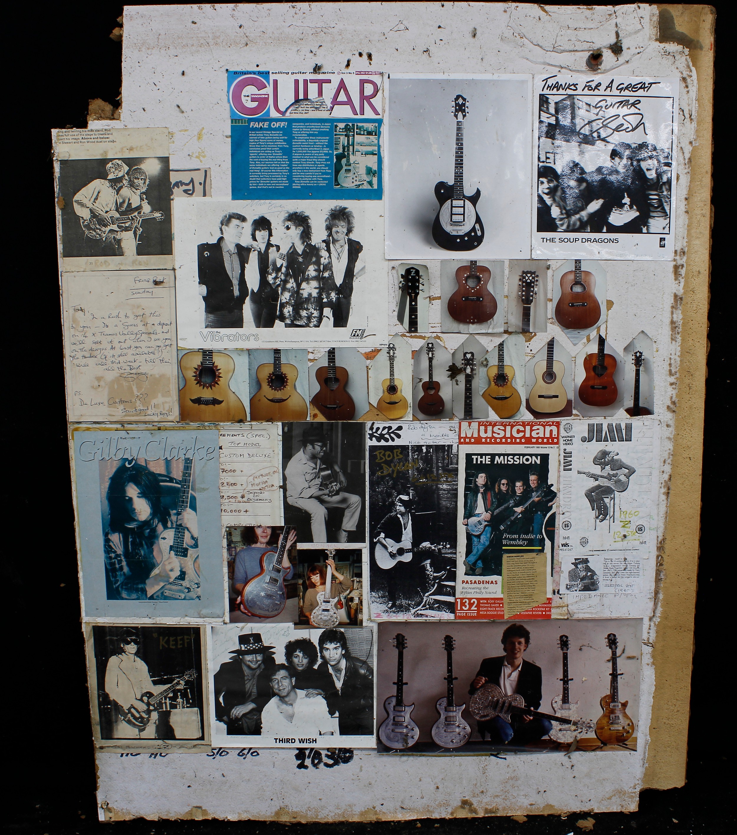 Tony Zemaitis and George Harrison - a large section of fibreboard removed from the wall of the - Image 5 of 5
