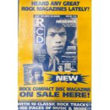 Jimi Hendrix interest - a large WH Smith oversize promotional shop display featuring Jimi Hendrix,