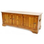 Tony Zemaitis - a pitch pine fall-front box chest, 18.5" x 47" *Handmade by Tony Zemaitis for