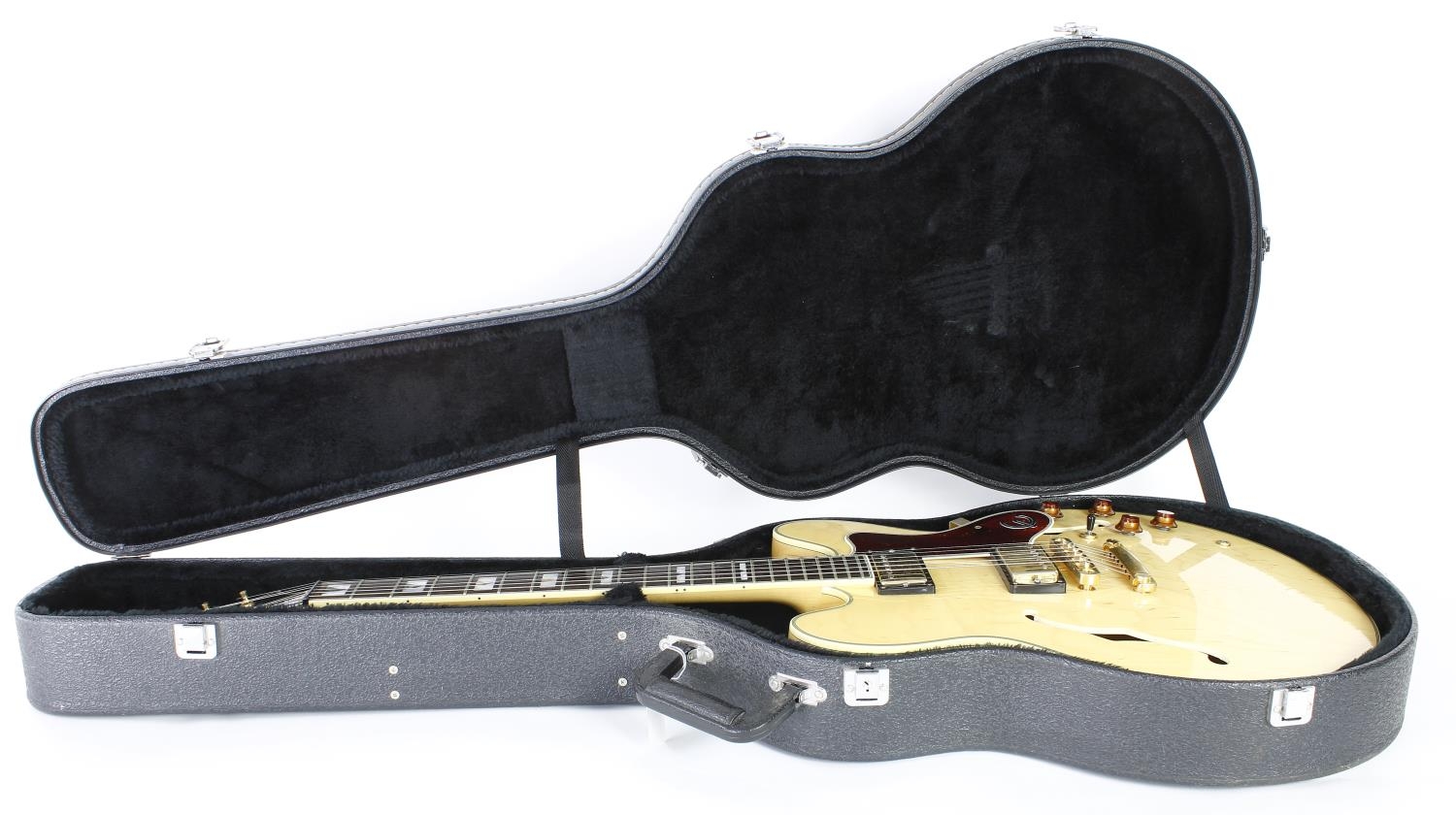 Epiphone Sheraton semi-hollow body electric guitar, made in Korea; Body: natural finish; Neck: - Bild 3 aus 3