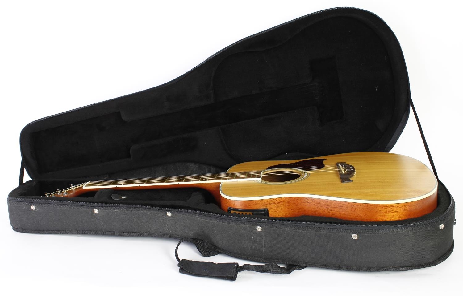 2002 Crafter D-6 EQ electro-acoustic guitar, made in Korea, ser. no. 02xxxx65; Body: natural finish; - Bild 3 aus 3