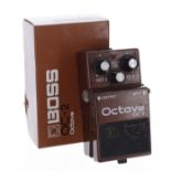 1986 Boss OC-2 Octave guitar pedal, made in Japan, black label, boxed