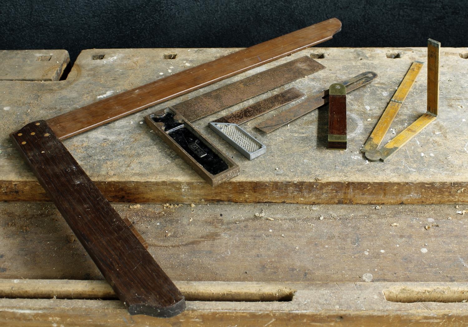 Tony Zemaitis - large handmade rosewood set square, made by Tony as an apprentice cabinet maker,