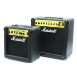 Marshall MG15 DFX guitar amplifier; together with a Marshall MG10 CD guitar amplifier (2) *This