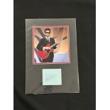 Roy Orbison - autograph display, mounted below a picture of the artist, 17.25" x 12"