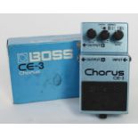 1984 Boss CE-3 Chorus guitar pedal, made in Japan, green label, boxed