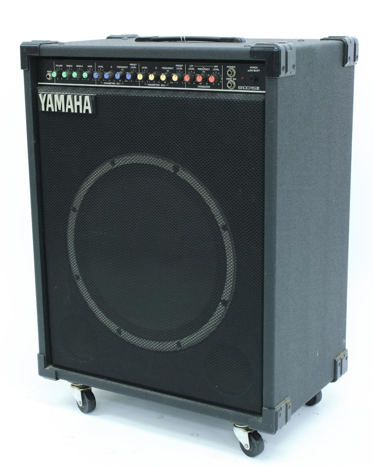 Yamaha B100-115 III bass guitar amplifier, made in Japan, ser. no. OP01030