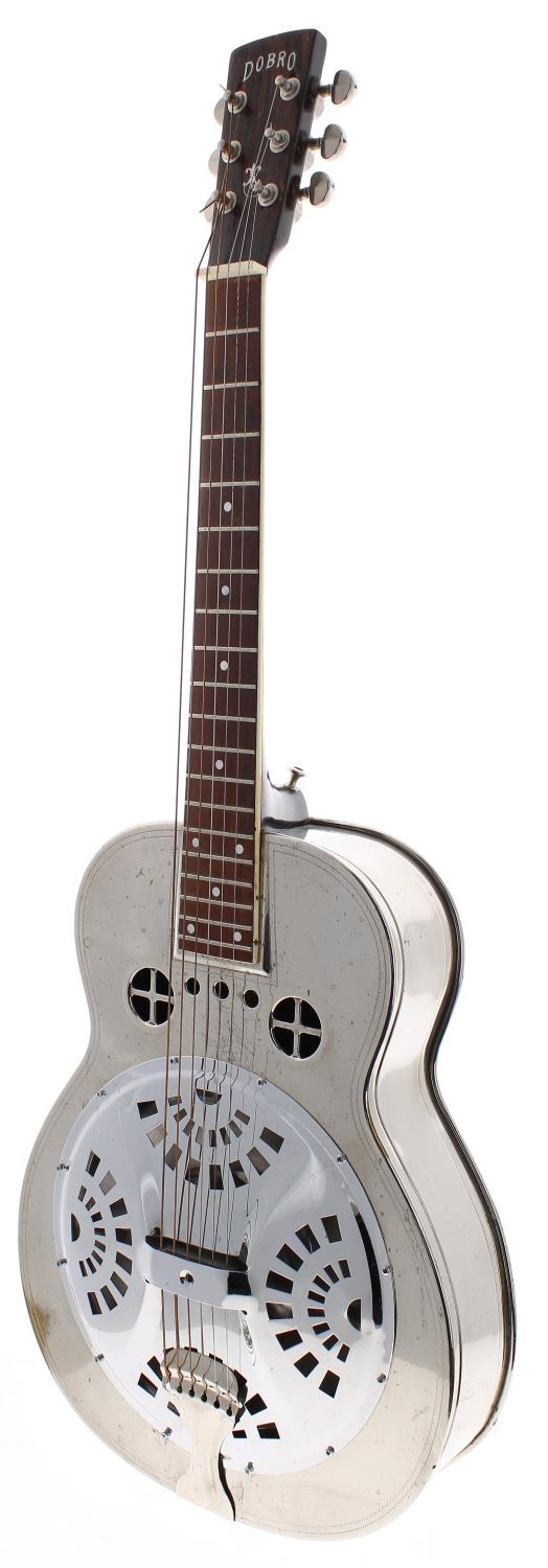 1930s Dobro M14 Leader round neck resonator guitar, made in USA, ser. no. M1xxx; Body: nickel plated - Image 3 of 5